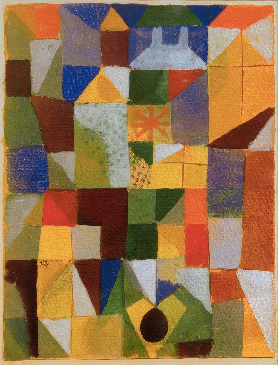 Composición urbana con ventanas amarillas de Paul Klee