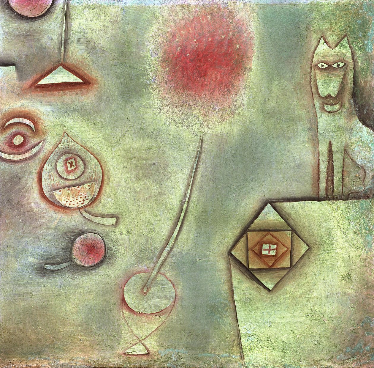Naturaleza muerta con estatuilla de animal; Naturaleza muerta con estatuilla de animal de Paul Klee