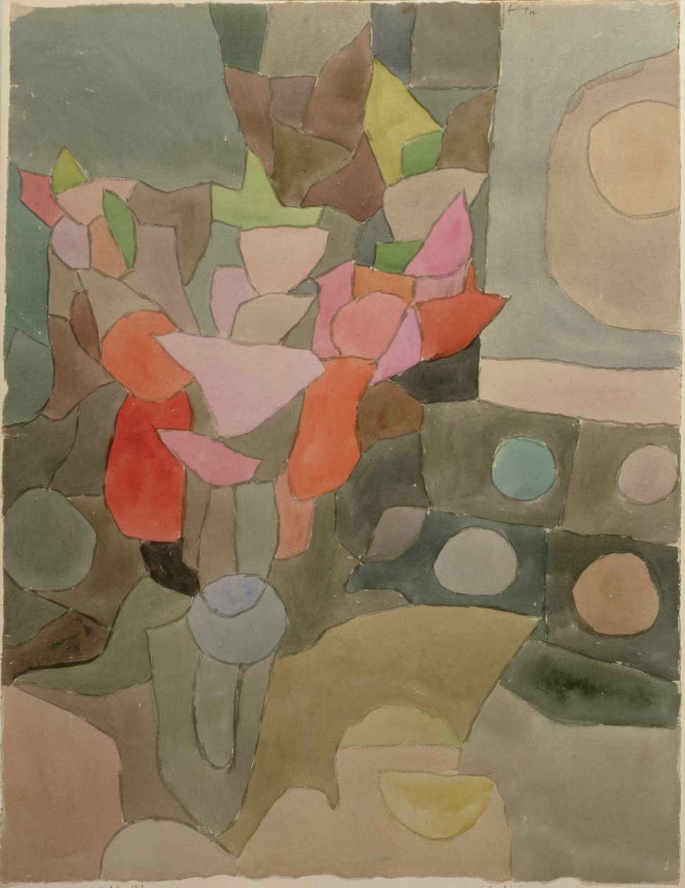 Naturaleza muerta con gladiolos de Paul Klee