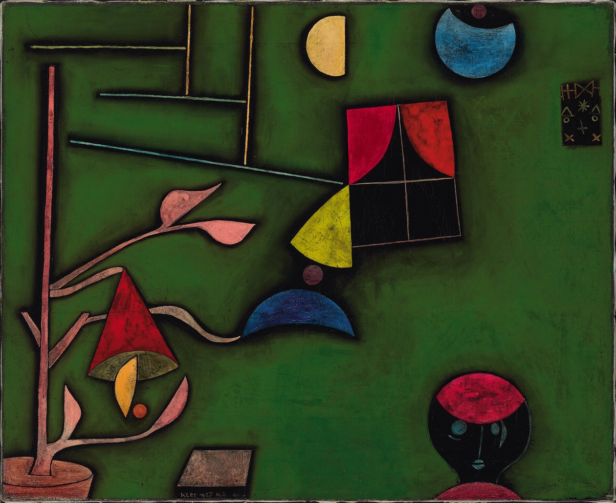 Bodegón con planta y ventana de Paul Klee