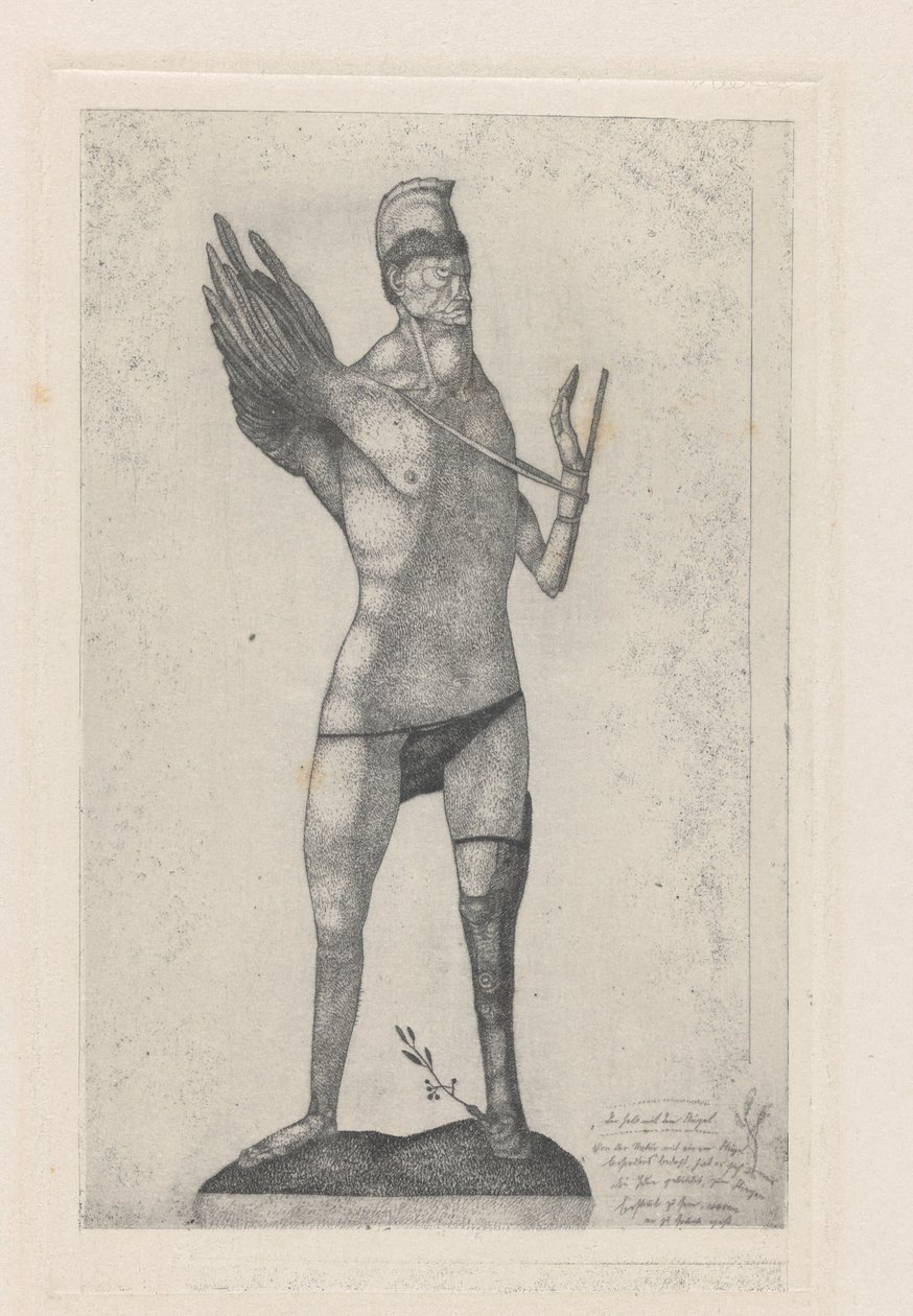 El héroe con el ala, 1905 de Paul Klee