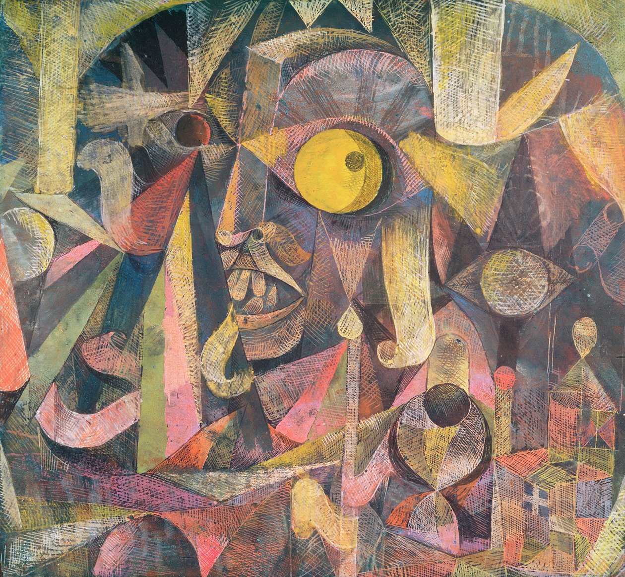 La luna estaba en declive, me mostró la mueca de un inglés, un Lord Mal Fame de Paul Klee