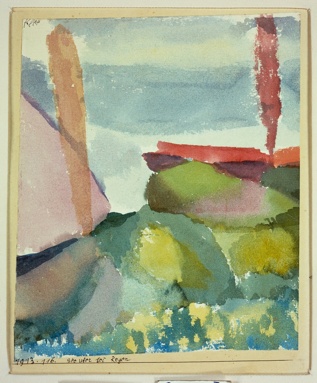 La orilla del mar bajo la lluvia de Paul Klee