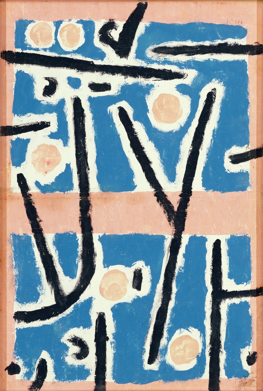 Sin título (Signos de crecimiento) 1937 (pasta de color, temple y tiza sobre papel) de Paul Klee