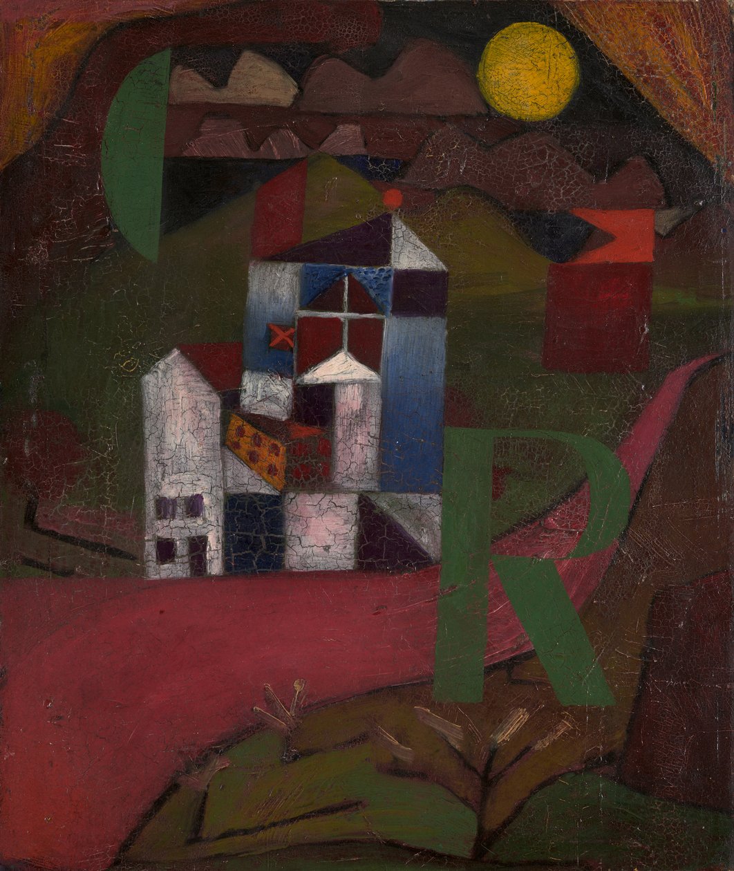 Villa R. Casa al borde del camino, 1919 de Paul Klee