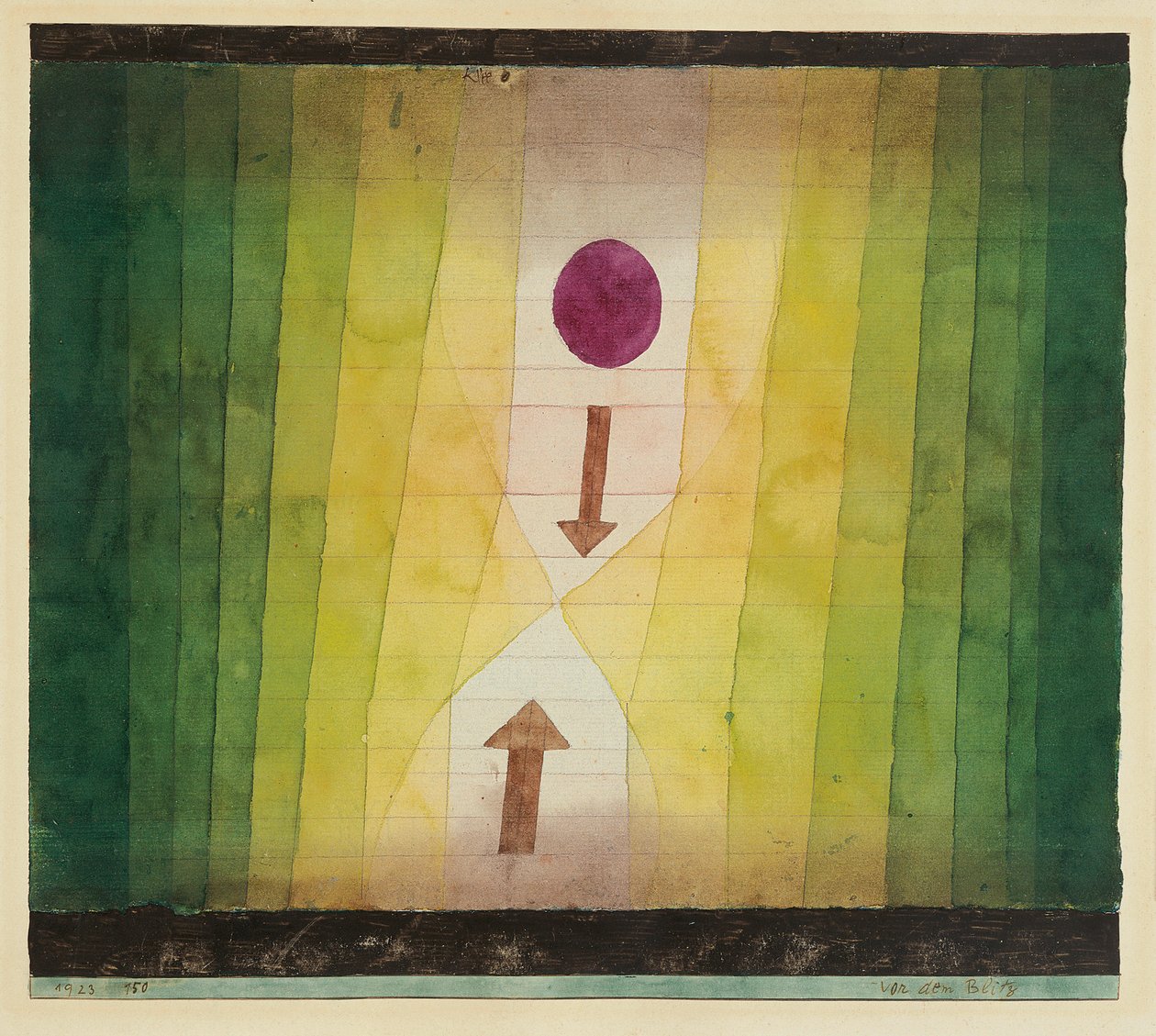 Vor dem Blitz Antes del relámpago, 1923 de Paul Klee