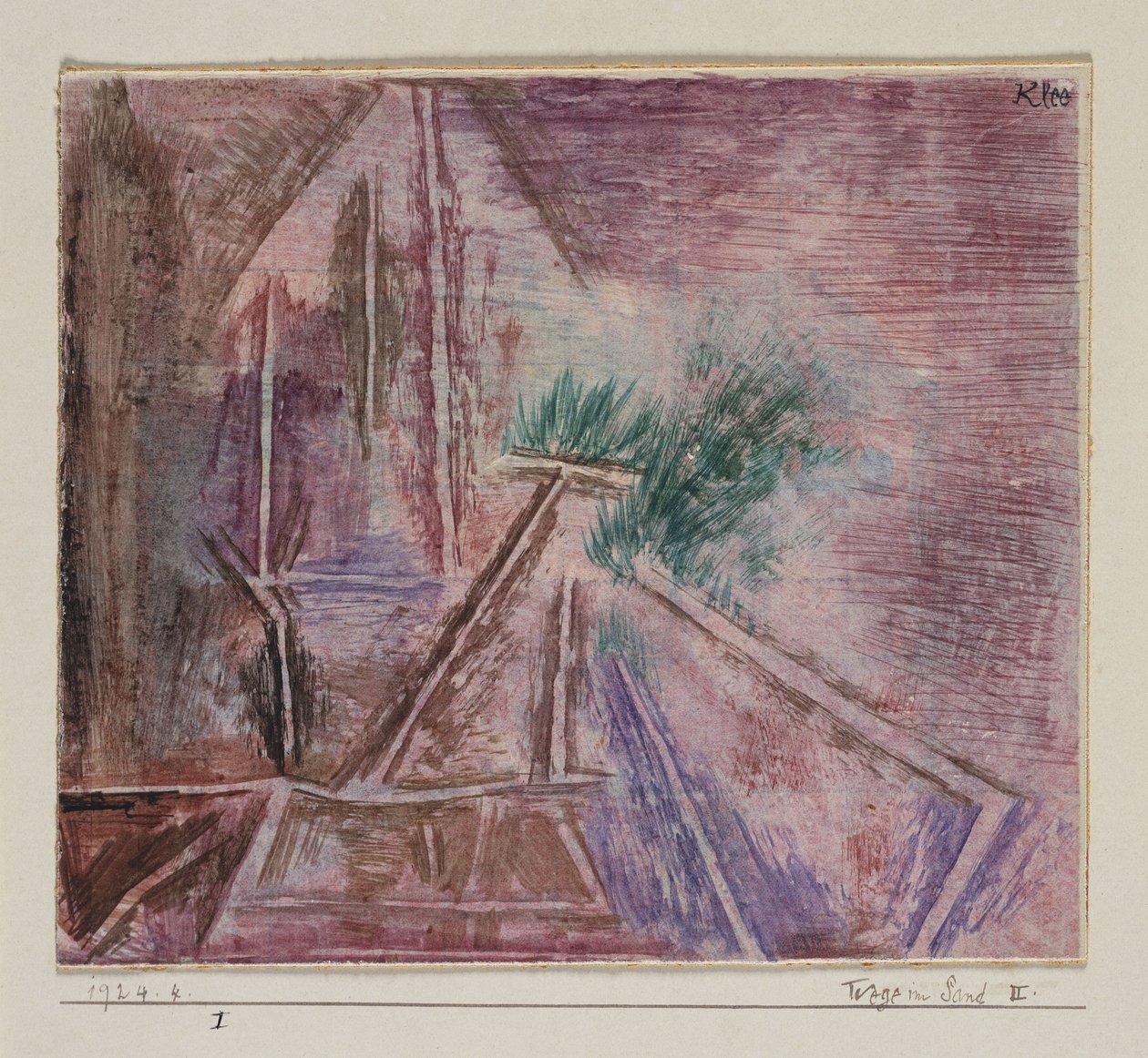 Caminos en la arena II de Paul Klee