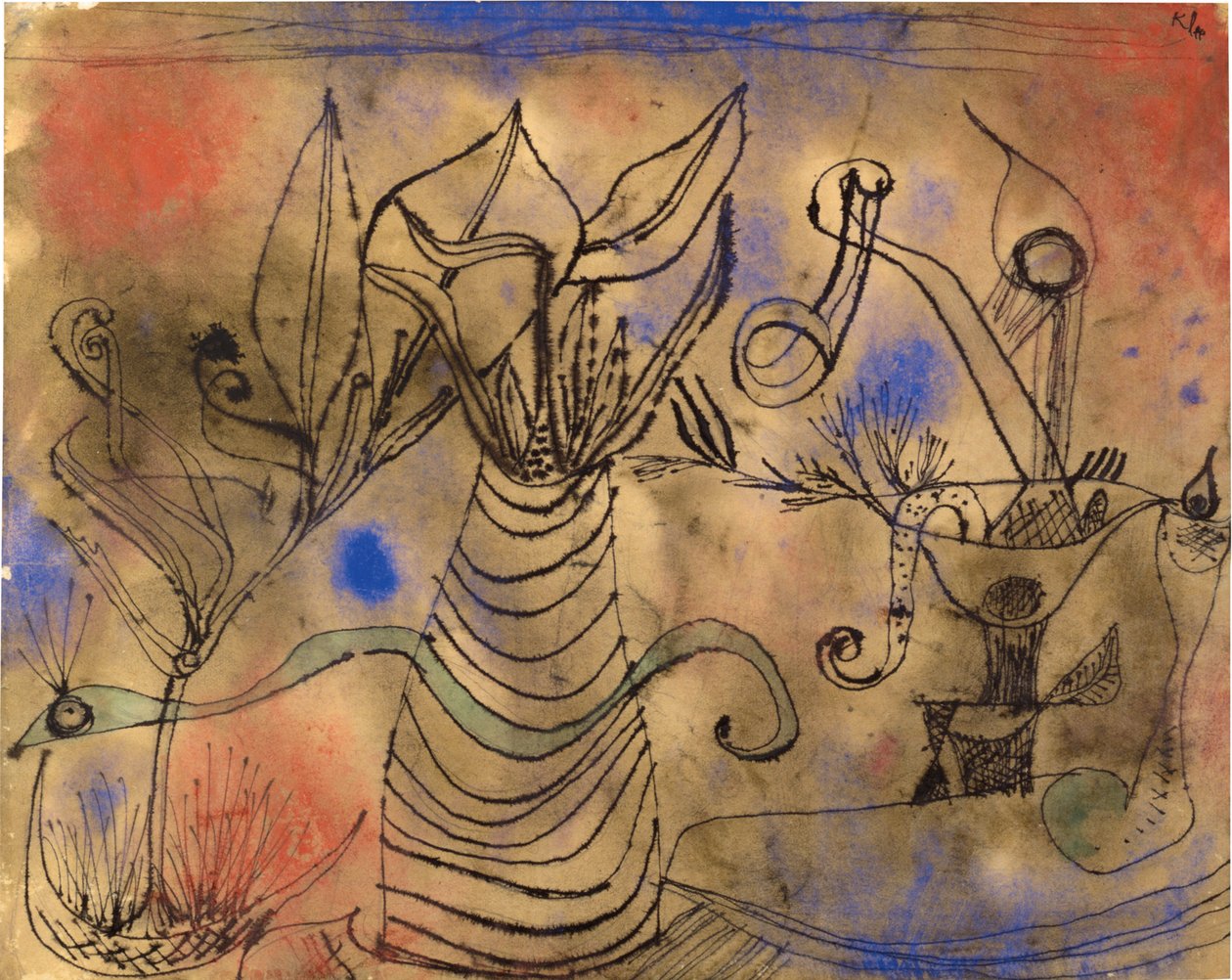 Con la serpiente, 1924 de Paul Klee