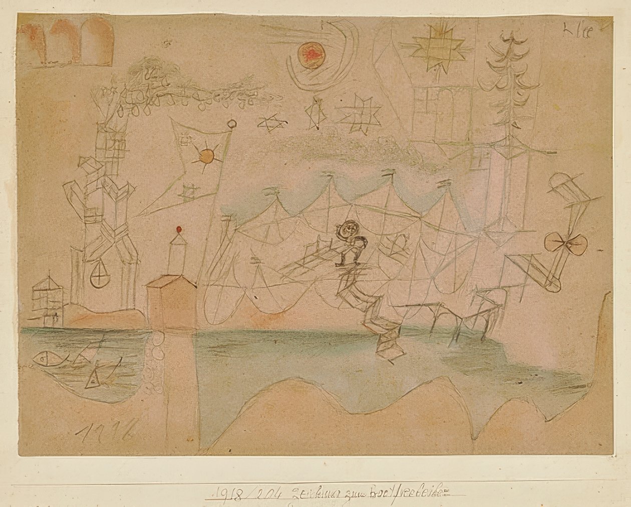 Dibujo para el barquero de Paul Klee