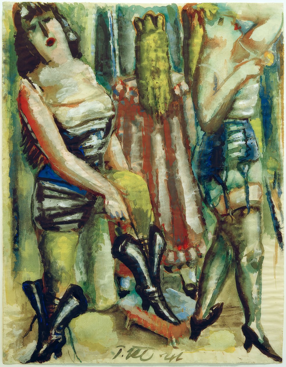 Tres mujeres en el vestuario de Paul Kleinschmidt