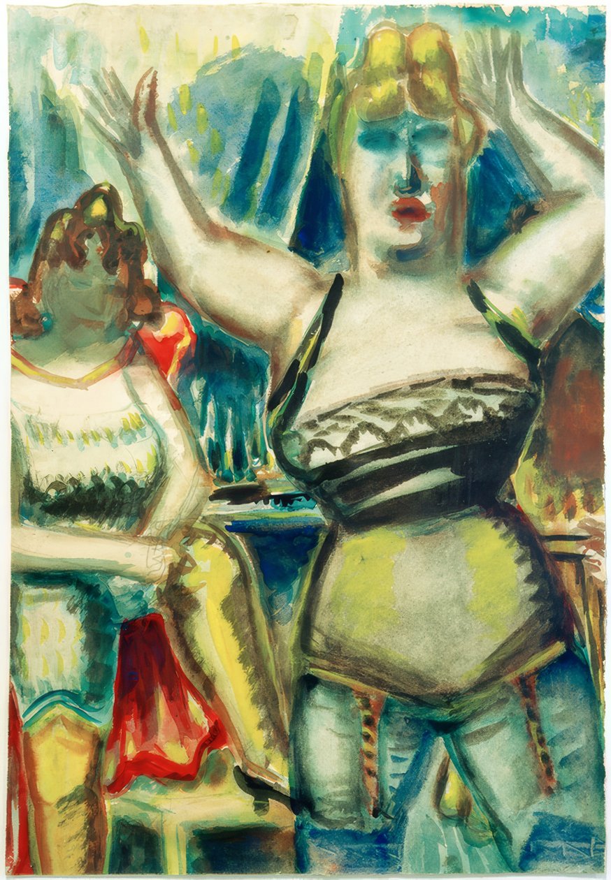 Mujer con brazos levantados de Paul Kleinschmidt