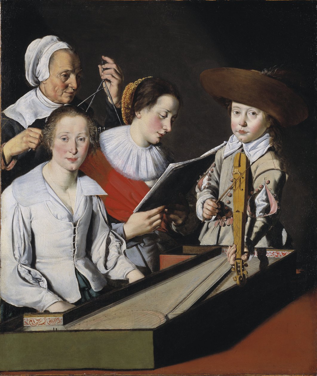 Une fete musicale - Una fiesta musical, de La Tarte, Paul (?-1636). Óleo sobre lienzo. Dimensiones : 116x98,8 cm. Nationalmuseum Stockholm de Paul La Tarte