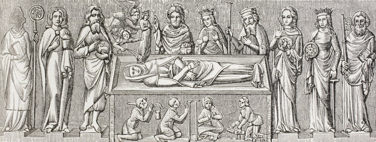 Tras el bajorrelieve de la tumba de Isabel de Hungría de Paul Lacroix