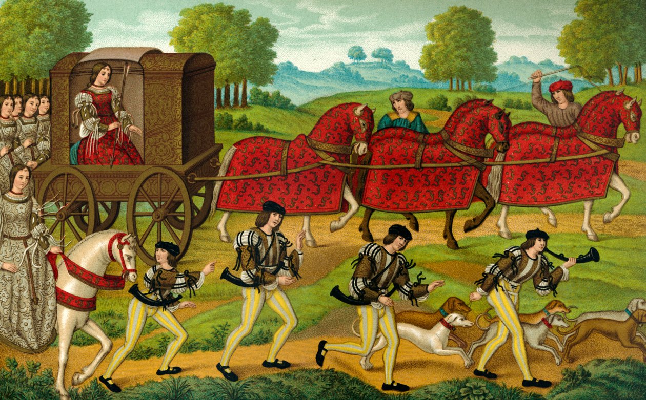Caza medieval de damas - de Paul Lacroix