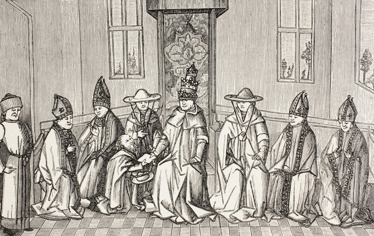 Pedro El Ermitaño Entregando El Mensaje De Simeón, Patriarca De Jerusalén Al Papa Urbano Ii. de Paul Lacroix
