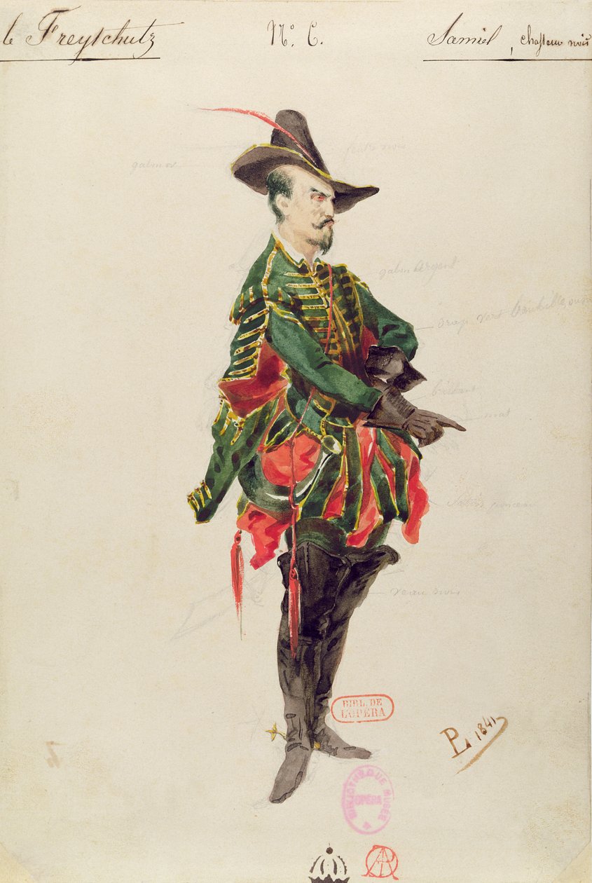 Traje del Cazador Samiel para la ópera 