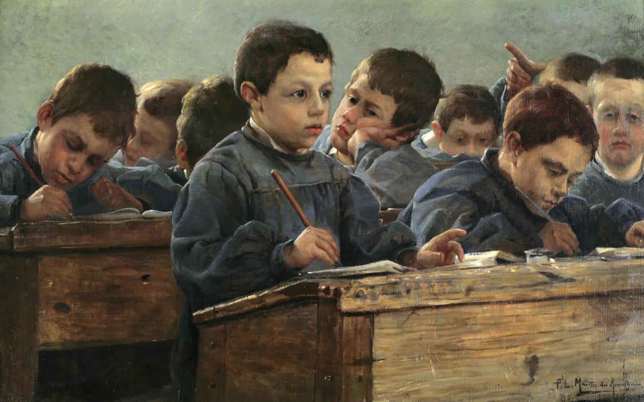 En el aula, 1886 de Paul Louis Martin des Amoignes