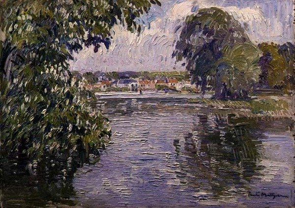 Pueblo en el Sena de Paul Mathieu