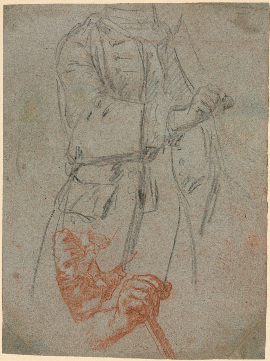 Studies of a Costume, Sleeve, and Hand de Paul Michel Hossard