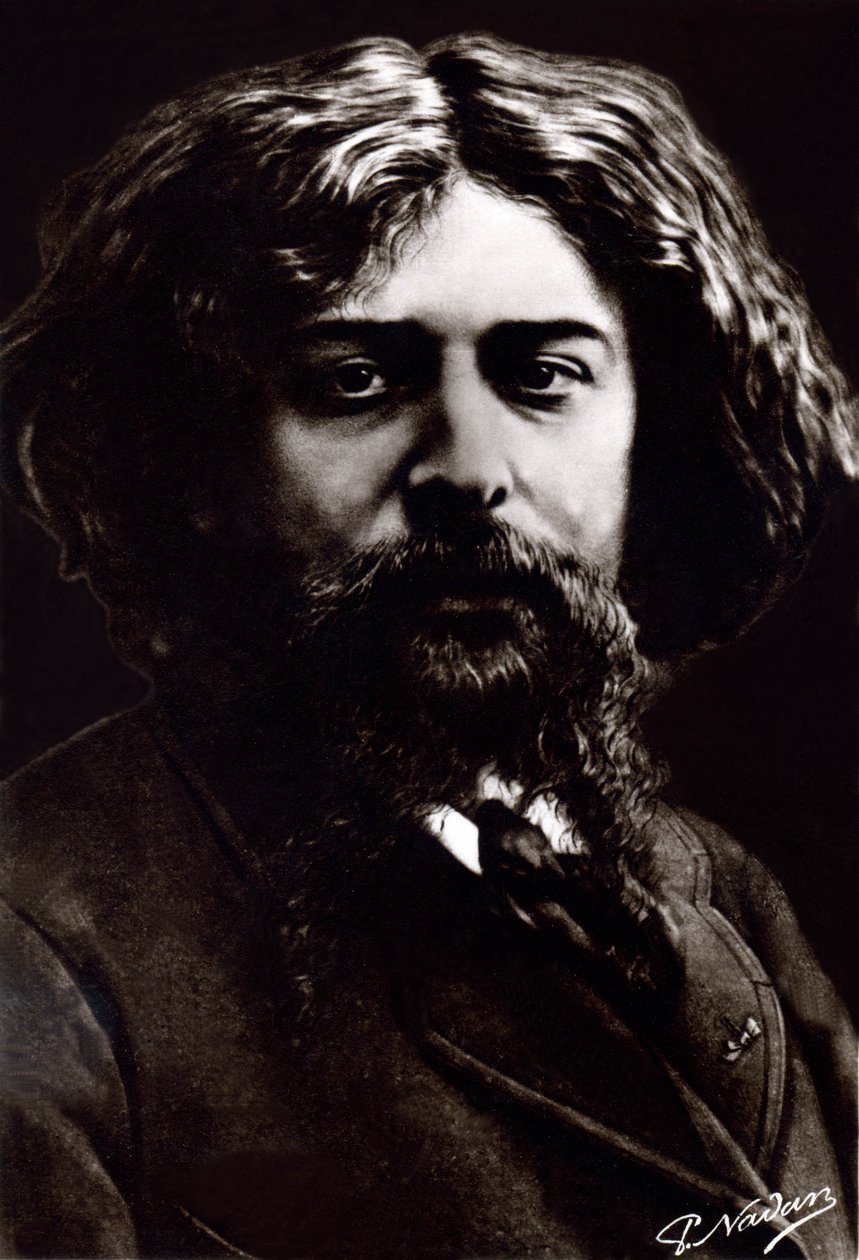 Alphonse Daudet, hacia 1880 (foto) de Paul Nadar