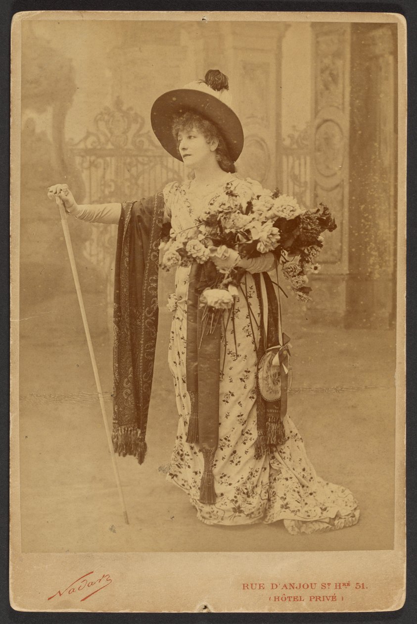 Sarah Bernhardt como Floria en La Tosca de Paul Nadar