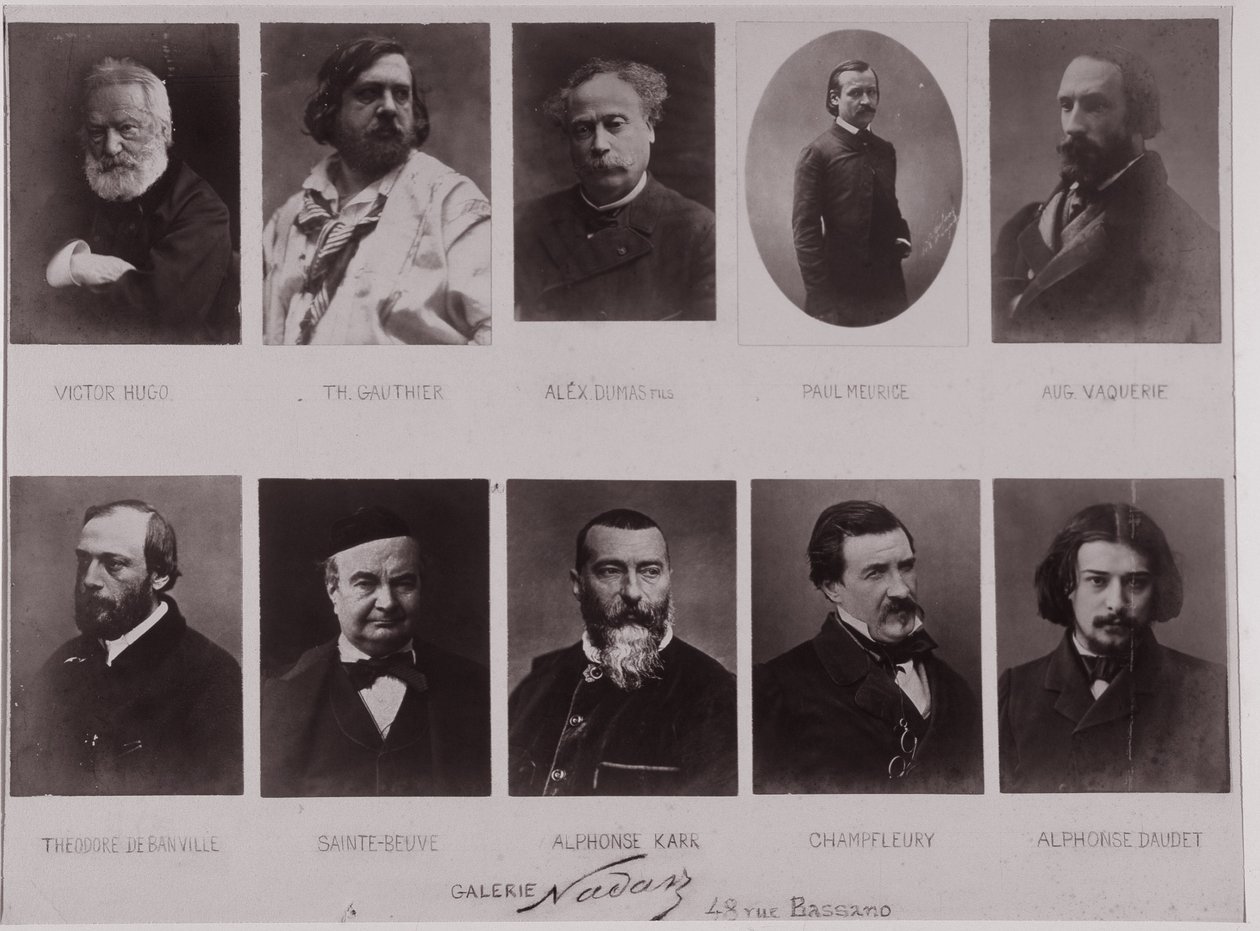 Diez retratos por Paul Nadar (foto en blanco y negro) de Paul Nadar