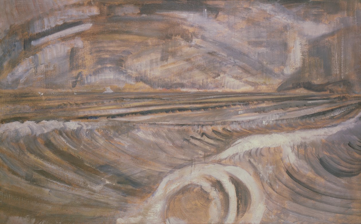 Dymchurch, c.1921 (óleo sobre lienzo) de Paul Nash