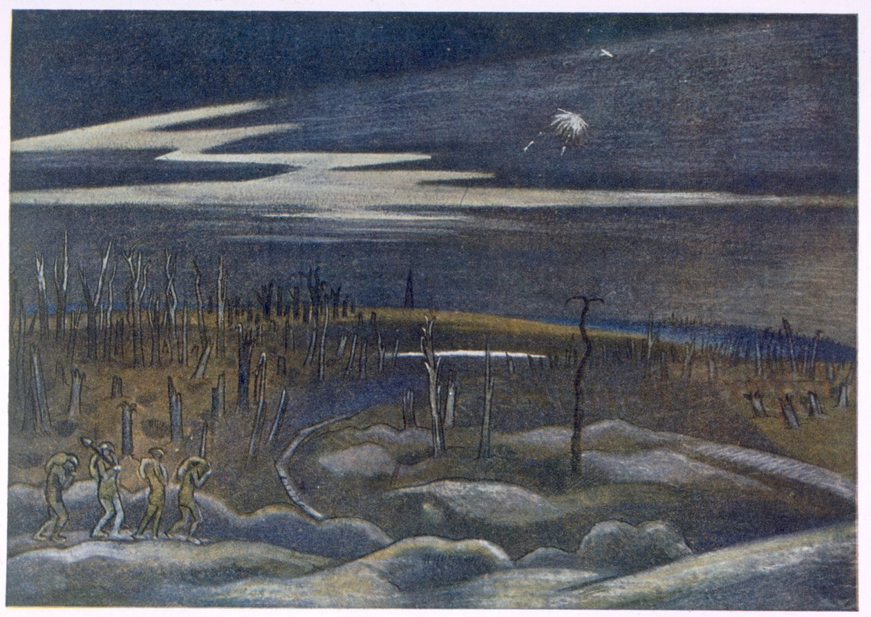 Meadow with Copse, de British Artists at the Front, Continuation of The Western Front, Part Three, Paul Nash de Paul Nash