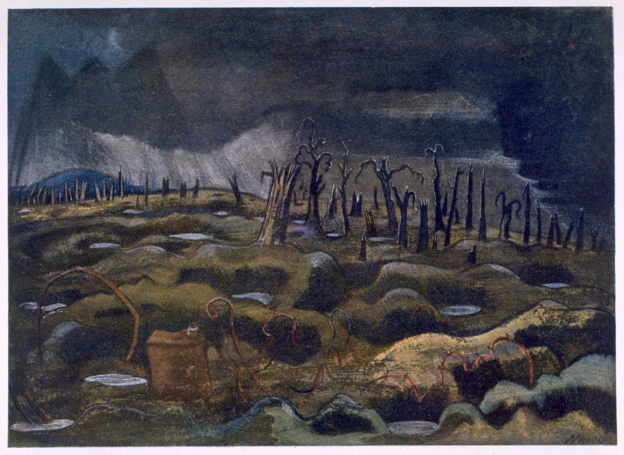 Nightfall, de British Artists at the Front, Continuación de The Western Front, Tercera Parte, Paul Nash de Paul Nash
