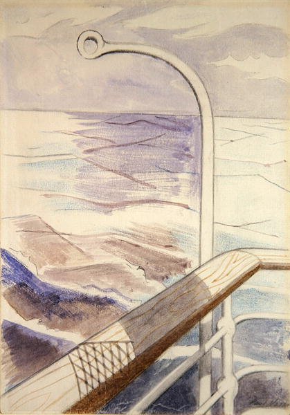 Shiprail (lápiz y acuarela sobre papel) de Paul Nash