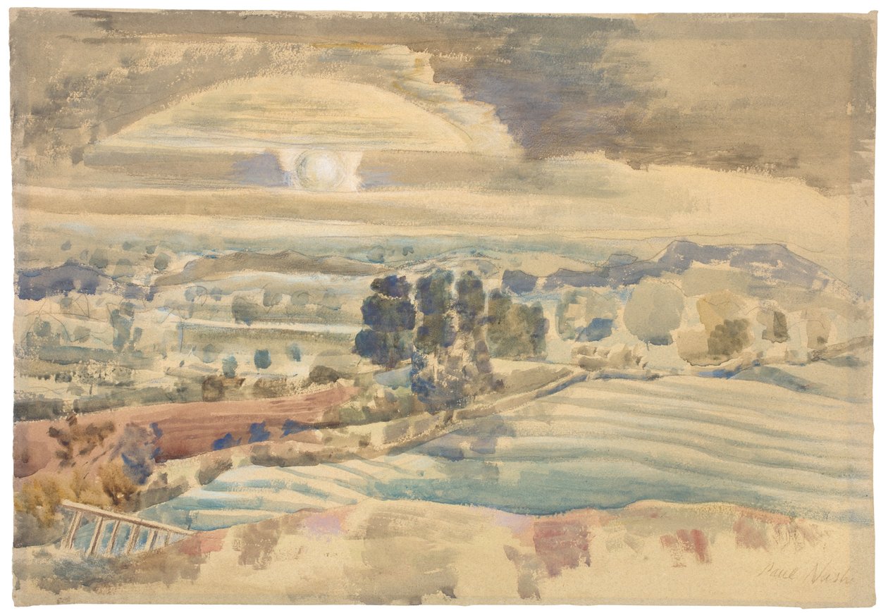 Amanecer en el valle de Paul Nash
