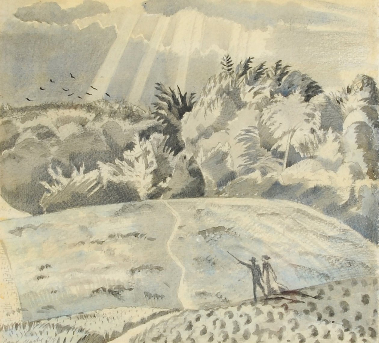 El camino del campo de Paul Nash