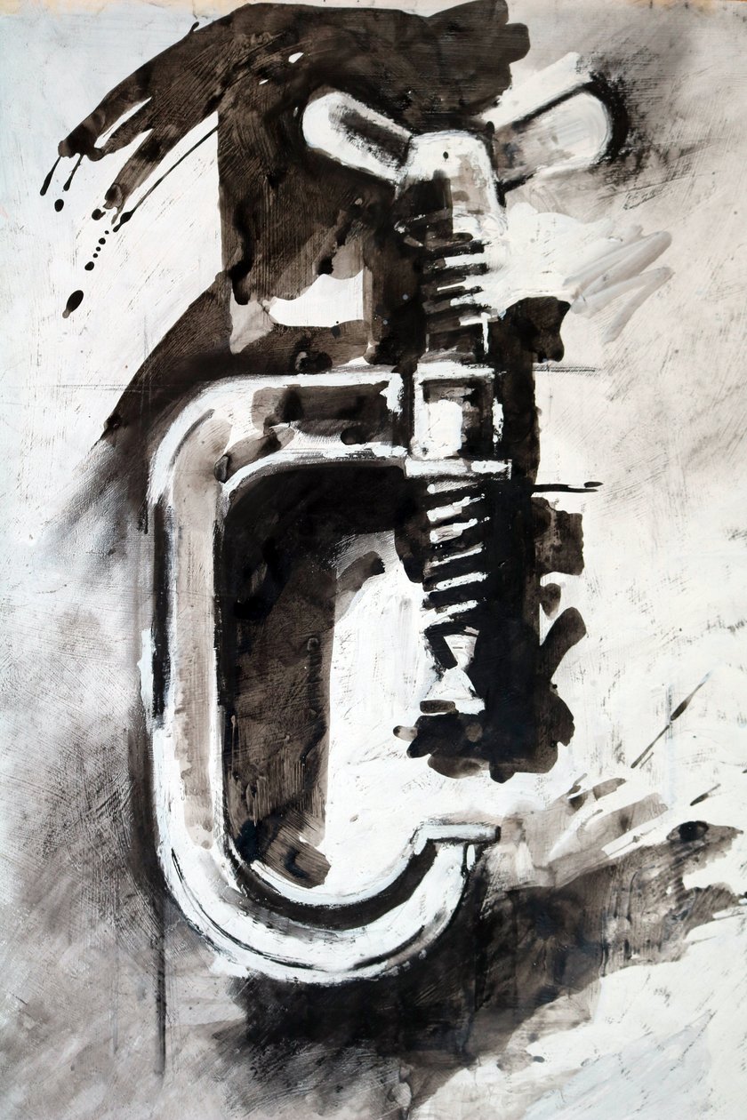 Sujeción, 2024 (tinta sobre papel) de Paul Powis
