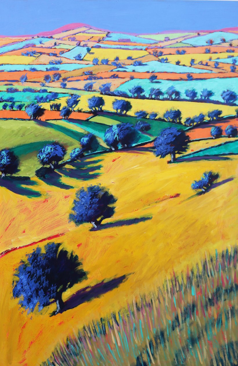 Cotswold Valley, 2021 (acrílico sobre tabla) de Paul Powis
