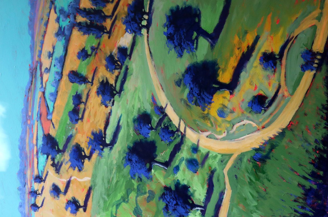 Cotswold Way, 2022 (acrílico sobre tabla) de Paul Powis