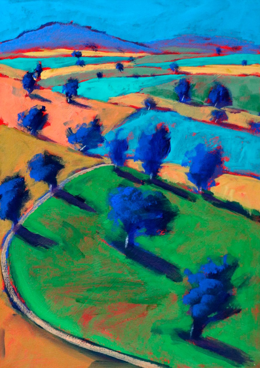 Crickley Hill Spring, 2024 (acrílico sobre tabla) de Paul Powis
