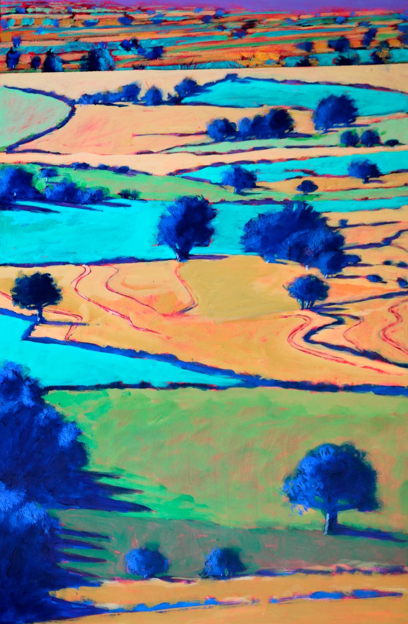 Granja, 2024 (acrílico sobre tabla) de Paul Powis