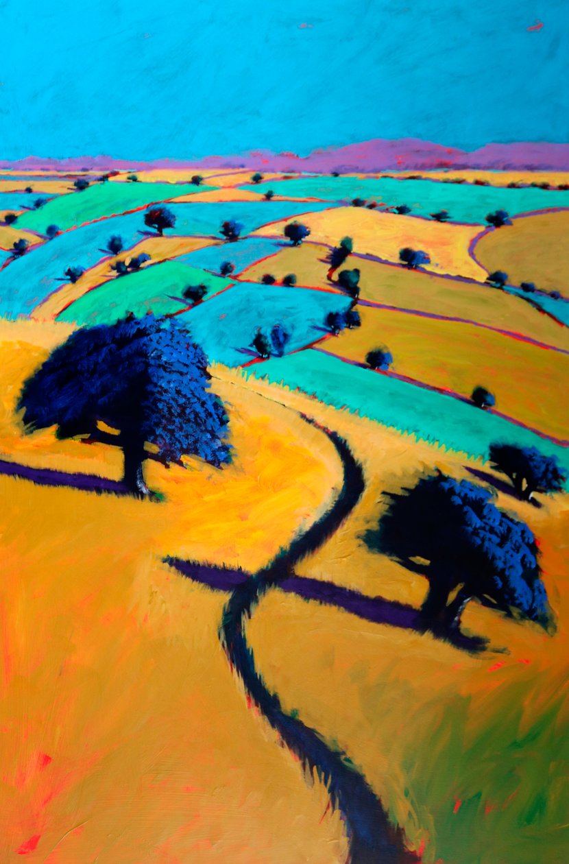 From Broadway Tower, 2024 (acrílico sobre tabla) de Paul Powis