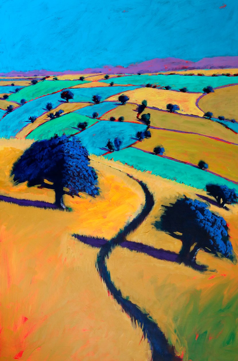 From Broadway Tower, 2024 (acrílico sobre tabla) de Paul Powis