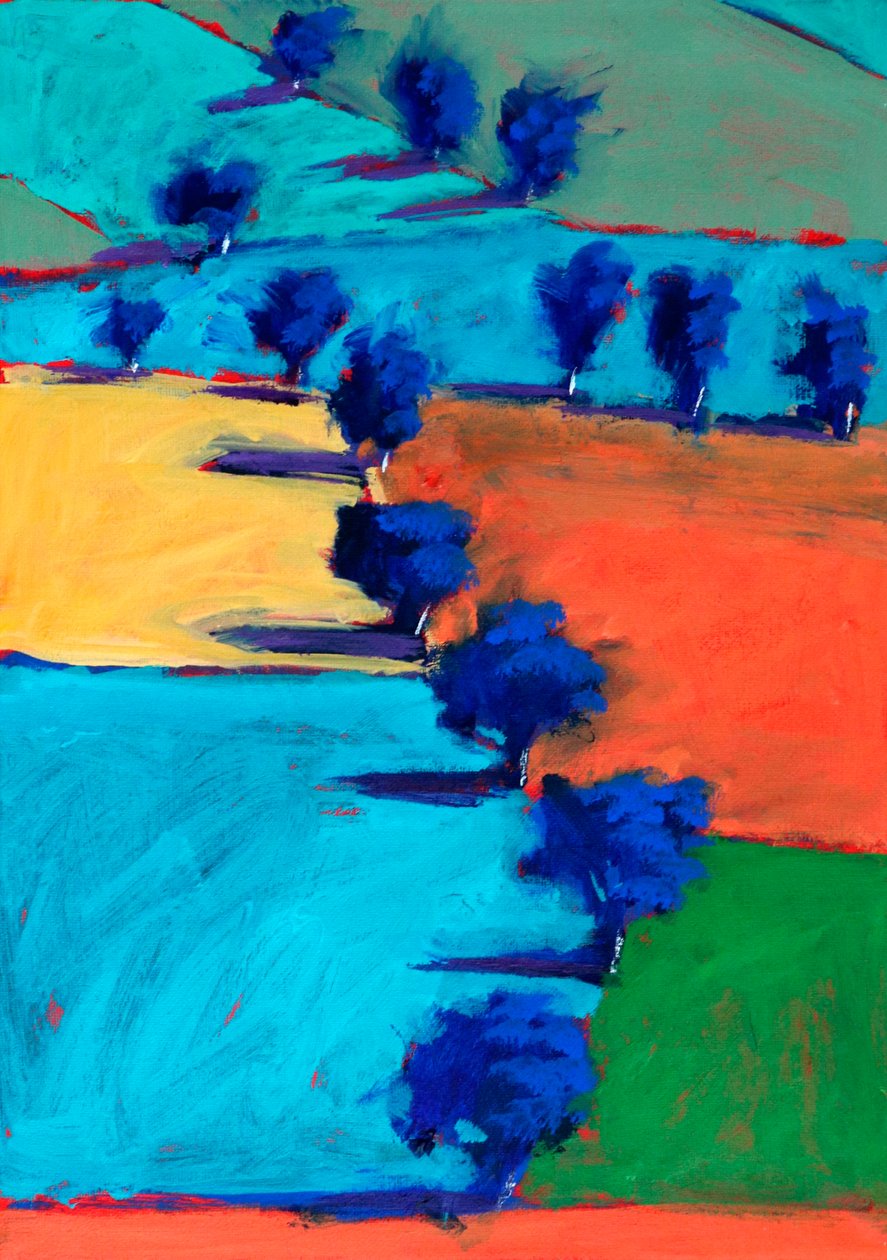 From The Ridge, 2024 (acrílico sobre tabla) de Paul Powis
