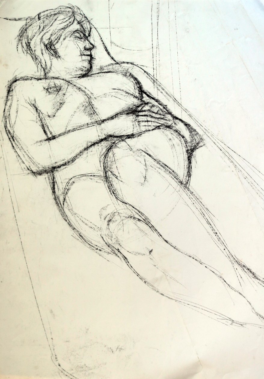 Dibujo del natural I, 2024 (conte sobre papel) de Paul Powis