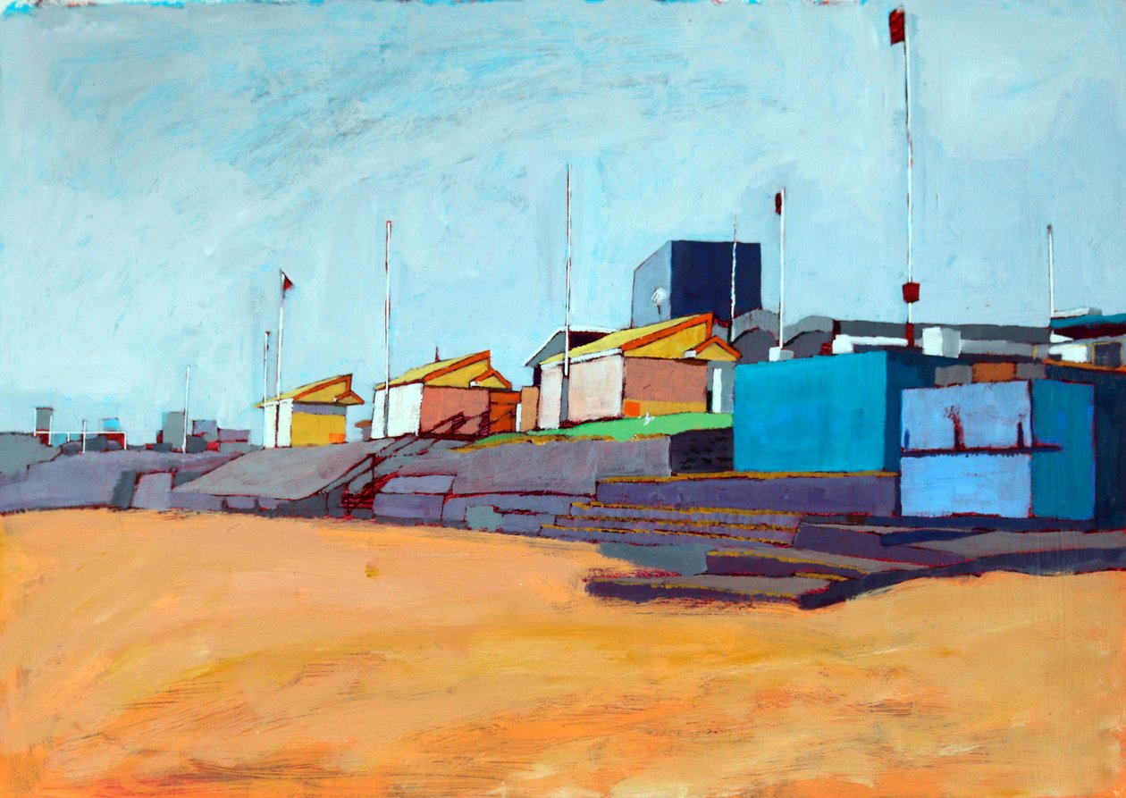 Porthcawl, 2024 (acrílico sobre papel) de Paul Powis