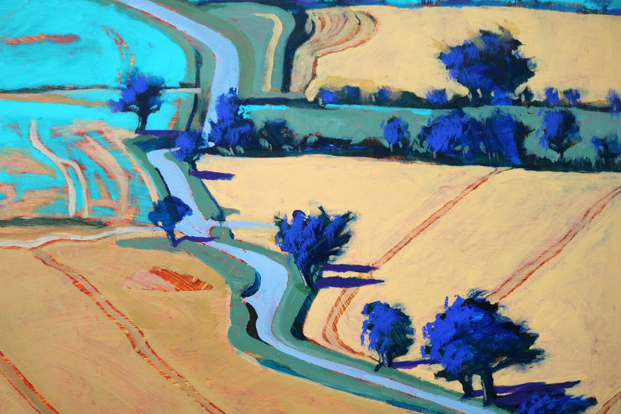 Rural Lane #1, 2022 (acrílico sobre tabla) de Paul Powis