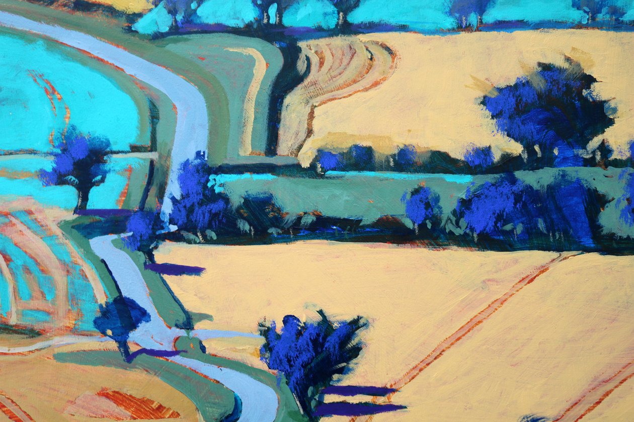 Rural Lane #3, 2022 (acrílico sobre tabla) de Paul Powis