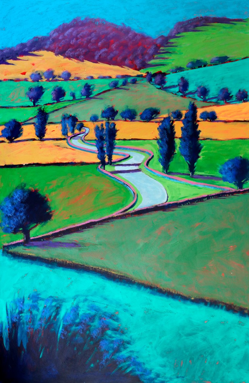 Hacia Ledbury, 2024 (acrílico sobre tabla) de Paul Powis