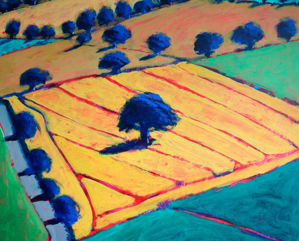 Hacia Upton #5 (detalle), 2024 (acrílico sobre tabla) de Paul Powis