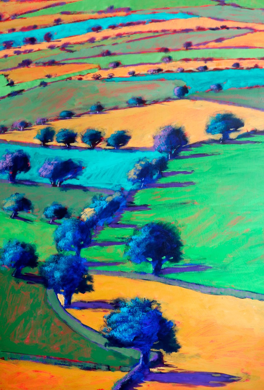 West Malvern #4 (detalle), 2024 (acrílico sobre tabla) de Paul Powis