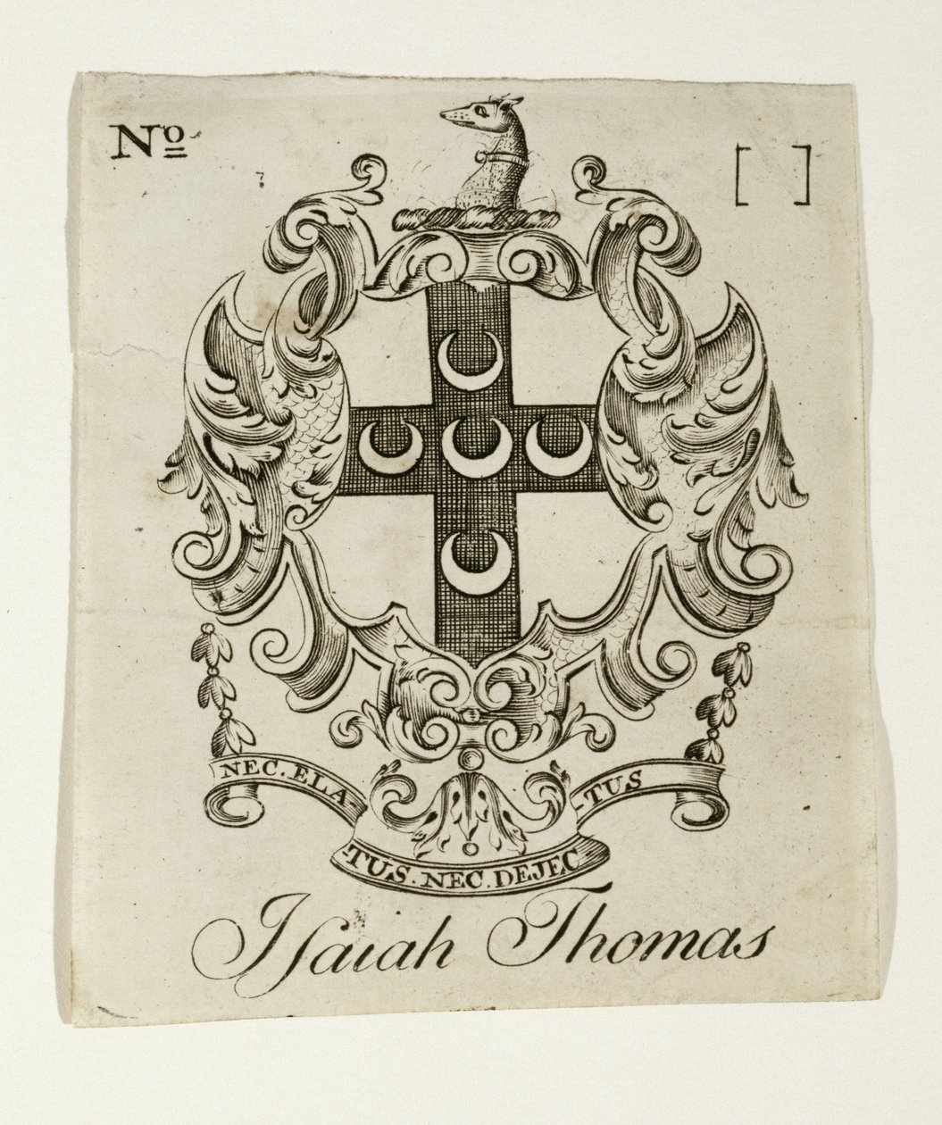 Exlibris para Isaiah Thomas (1749-1831), c. 1765-1770 de Paul Revere
