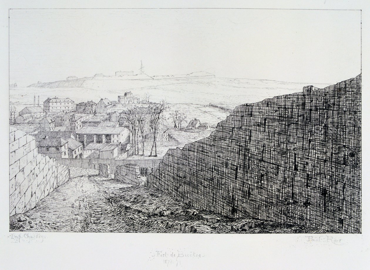 Fuerte de Bicetre, Sitio de París, 1870-1871 de Paul Roux
