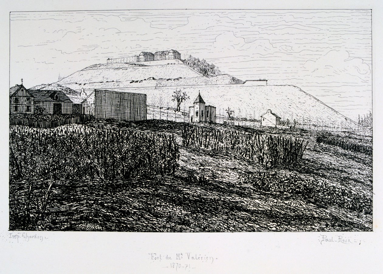 Fuerte de Mont Valerien, Sitio de París, 1870-1871 de Paul Roux